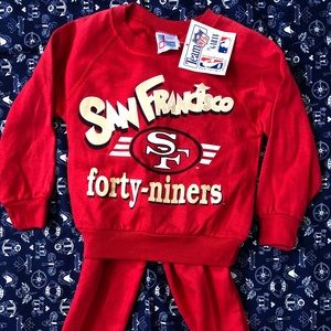 Vintage with tags SF 49ers 80s kids sweat suit
